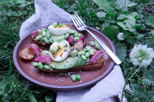 Sweet Potato Toast with Honeyed Miso-Tahini Spread