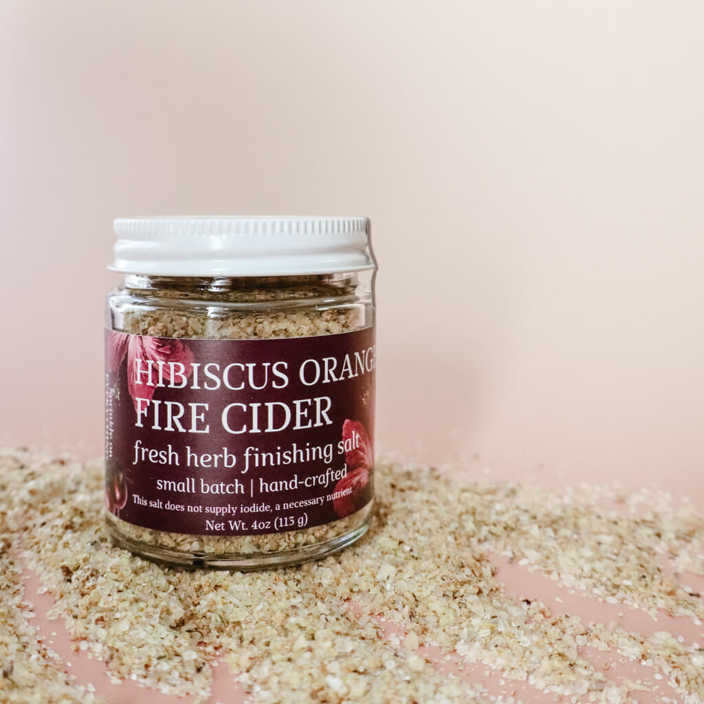 Hibiscus Orange Fire Cider Finishing Salt
