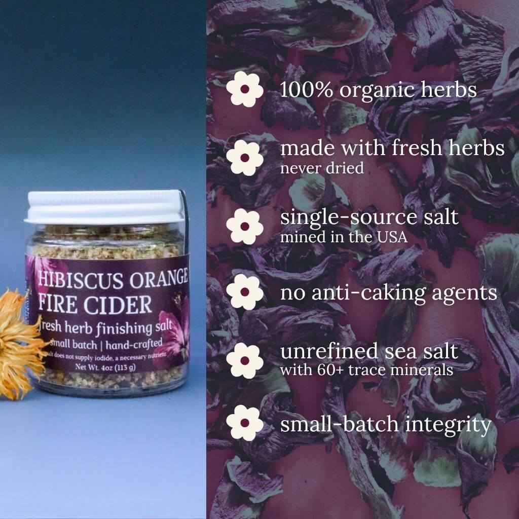 Hibiscus Orange Fire Cider Finishing Salt